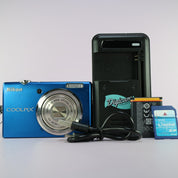 Nikon Digital Camera Coolpix S570 12.0MP Blue Tested Full Working Set