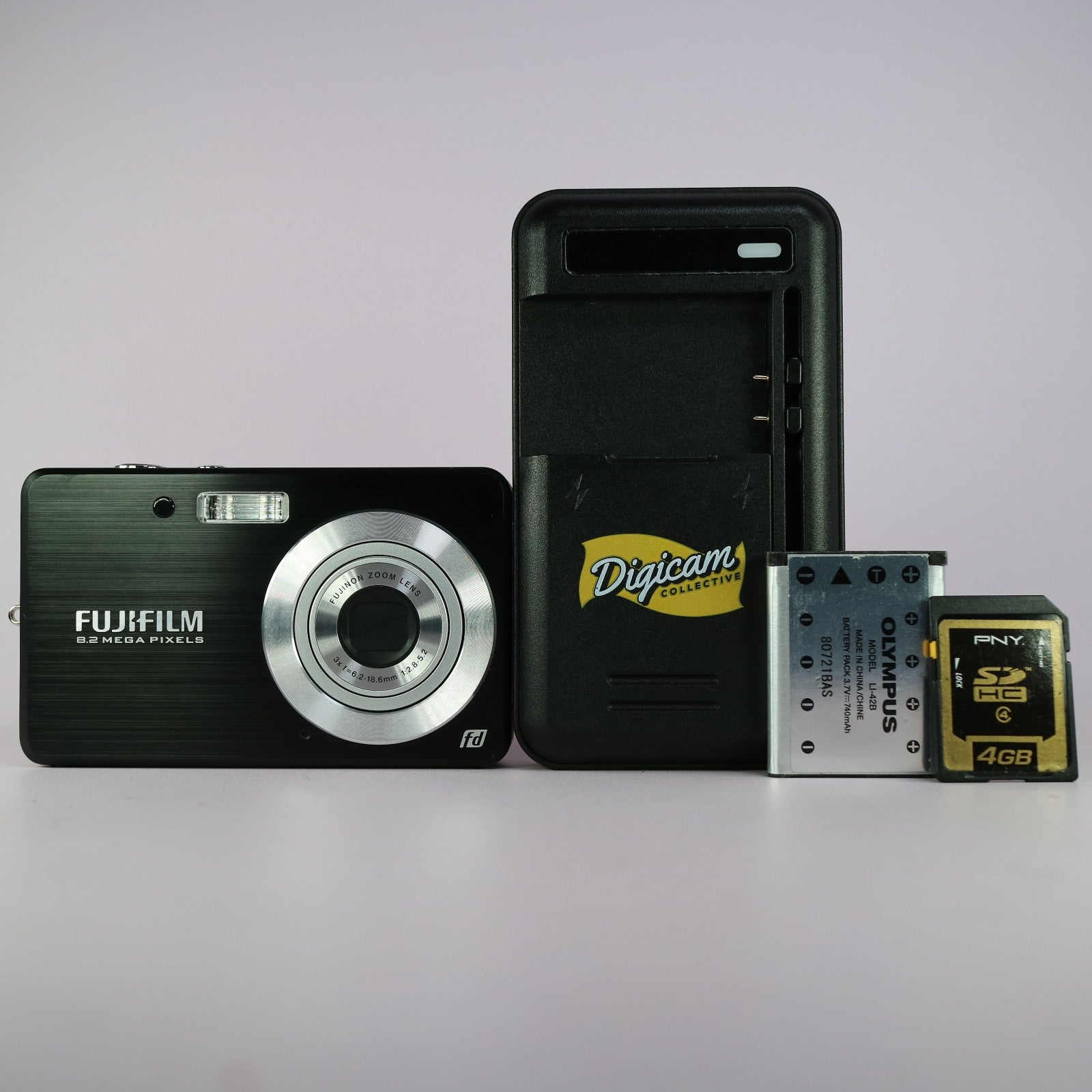 Fujifilm Digital Camera FinePix J15fd 8.2MP Black Tested Full Working Set