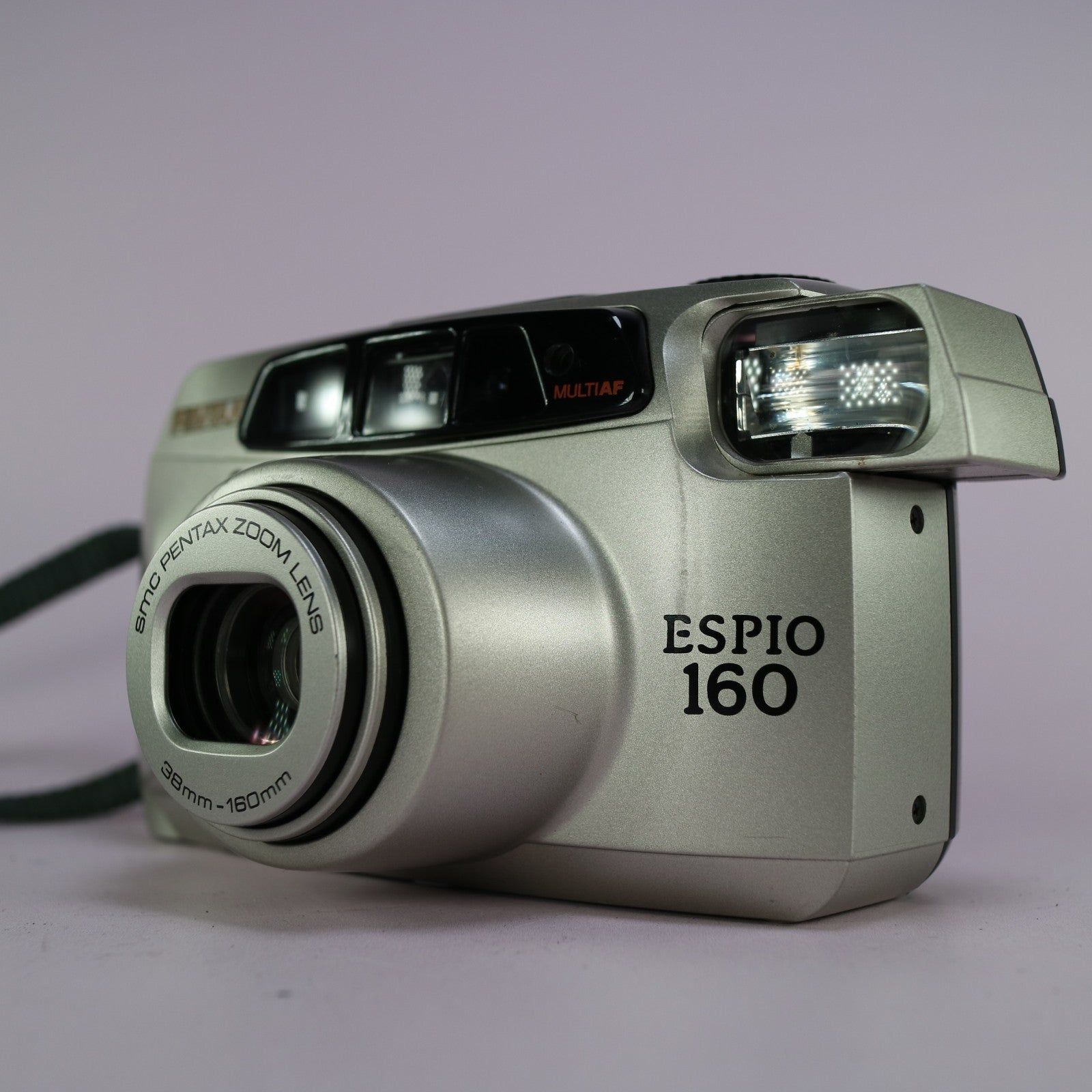 Pentax Espio 160 35mm Film Point and Shoot Camera Silver Tested