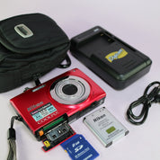 Nikon Digital Camera Coolpix S2550 12.0MP Red Tested Full Working Set