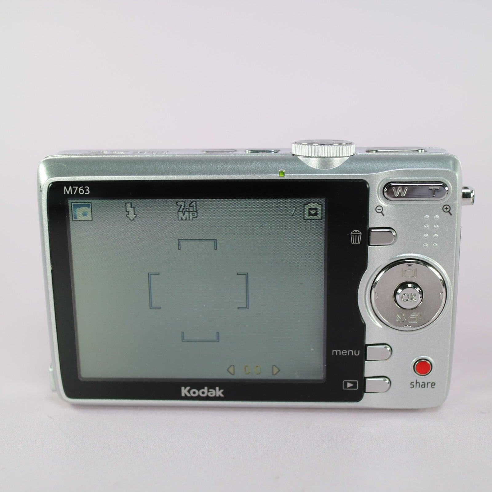 Kodak Digital Camera EasyShare M763 7.2MP Silver Tested Full Working Set
