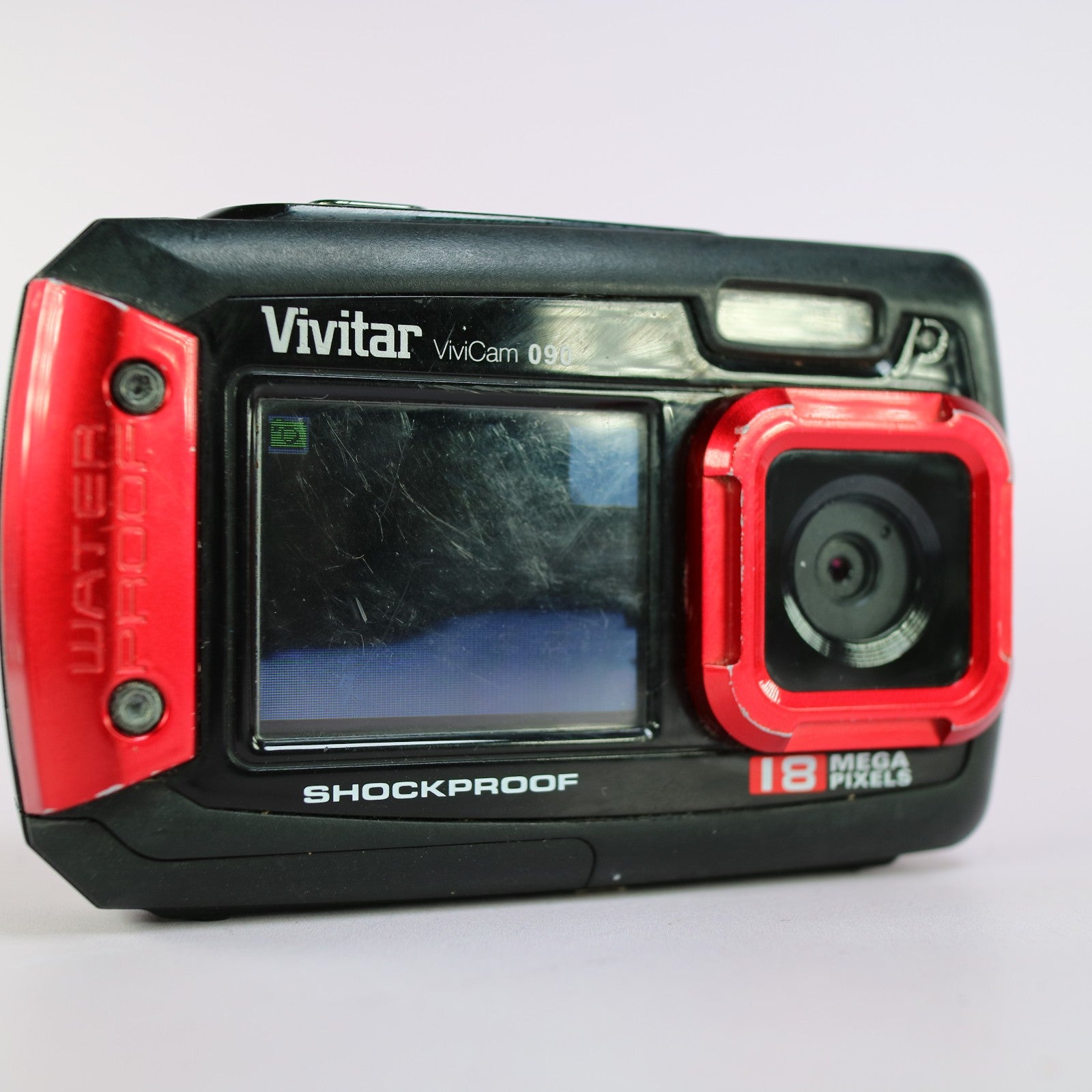Vivitar Digital Camera Vivicam 090 18.0MP Underwater Selfie Screen Red Tested