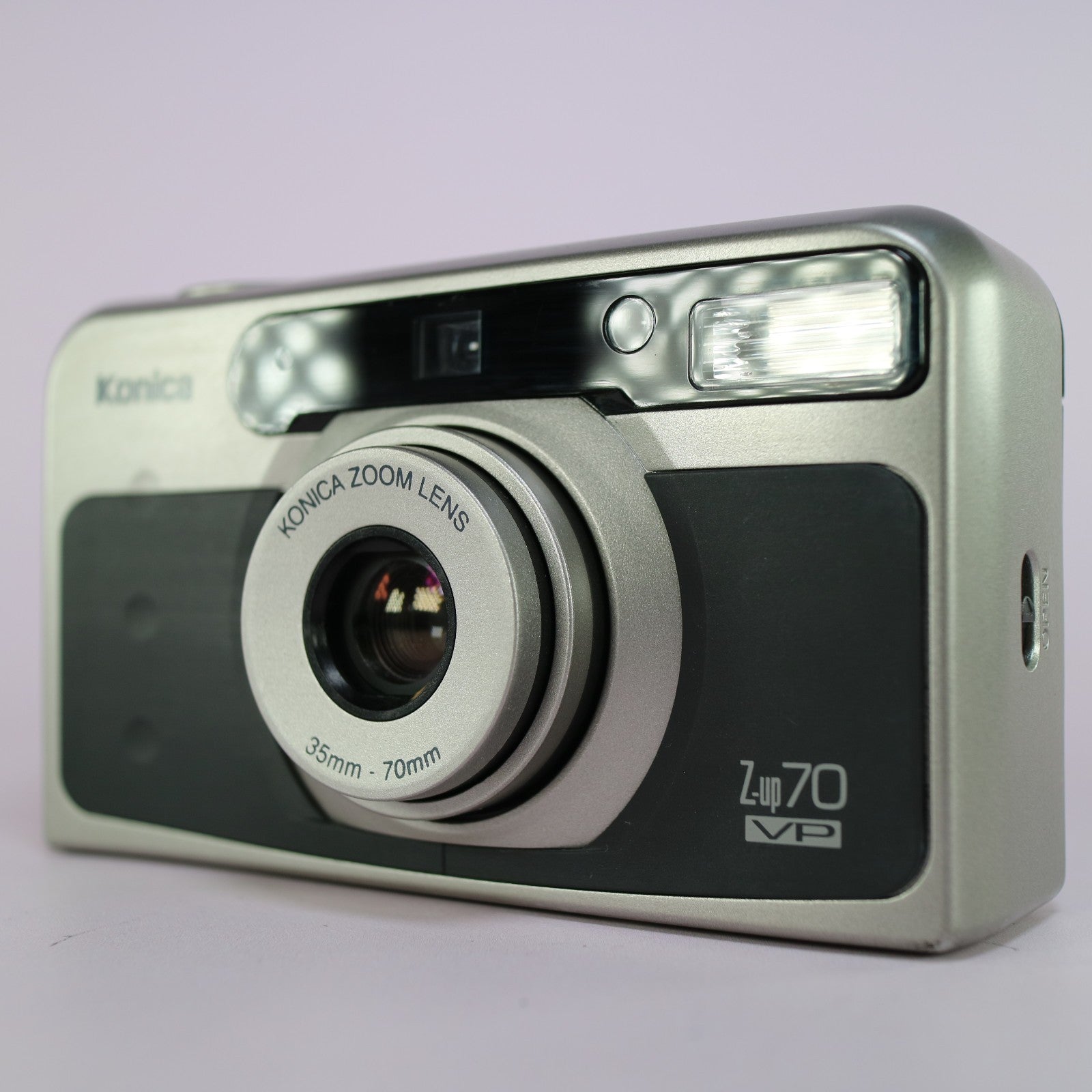 Konica Z Up 70 VP 35mm Film Point and Shoot Camera Silver Tested