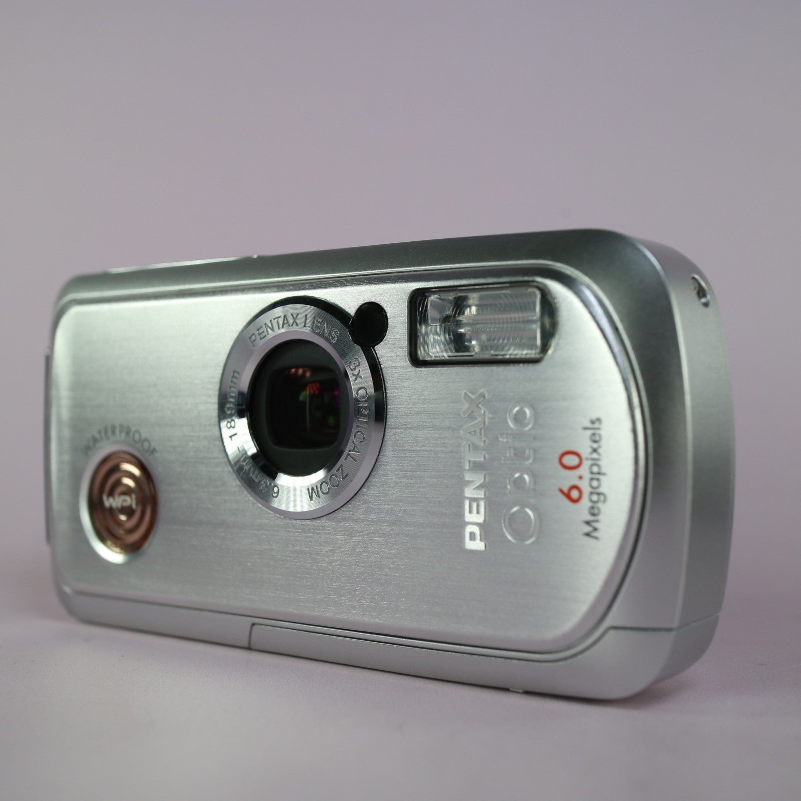 Pentax Waterproof Digital Camera Optio WPi 6.0MP Silver Tested Full Working Set