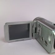 Toshiba Camileo X100 Compact Handheld HD Video Camcorder Silver Tested Full Set