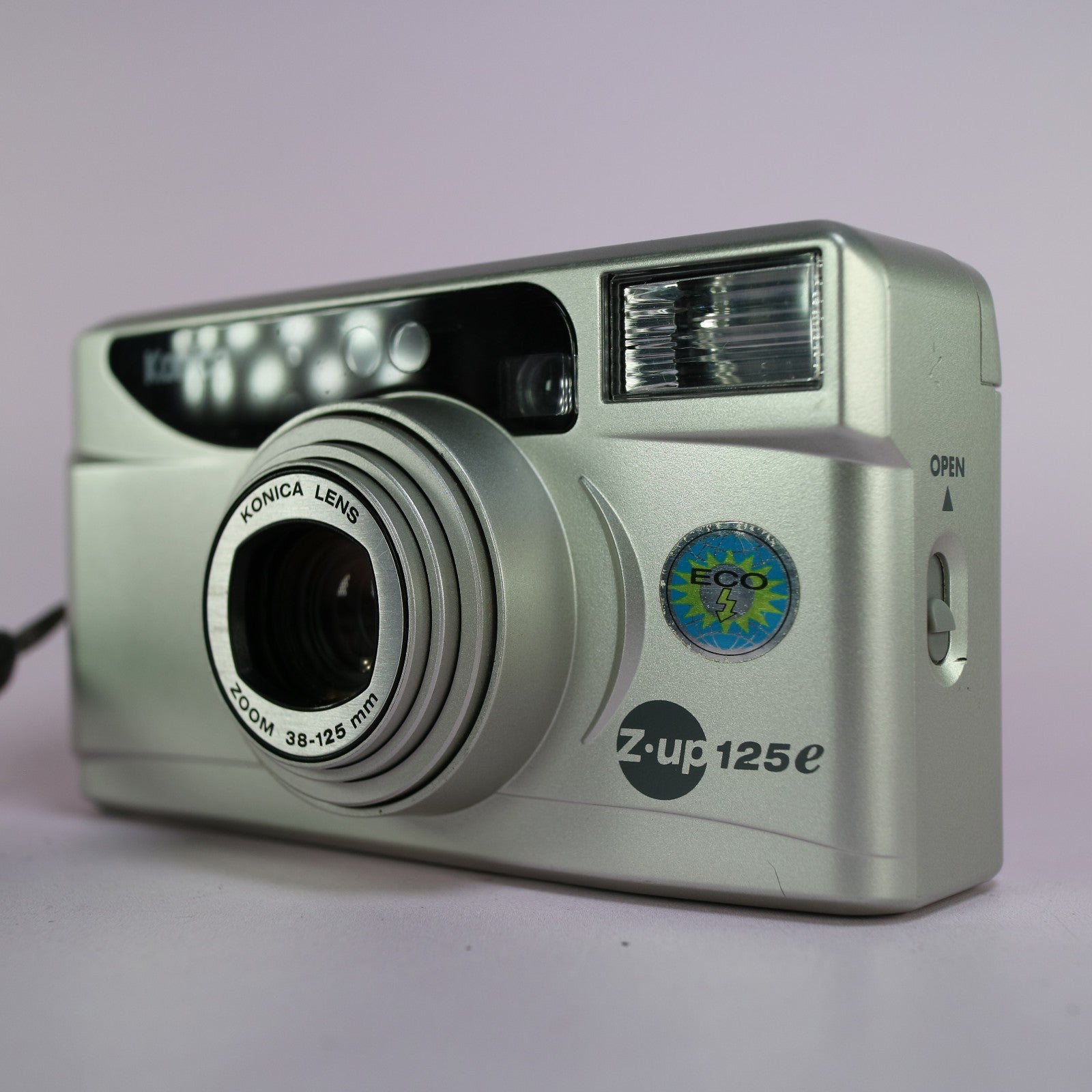 Konica Z Up 125e 35mm Film Point and Shoot Camera Silver Tested