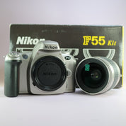 Nikon F55 Kit 35mm Film SLR Camera w/ AF-Nikkor 28-80mm f/3.3-5.6 Silver Tested