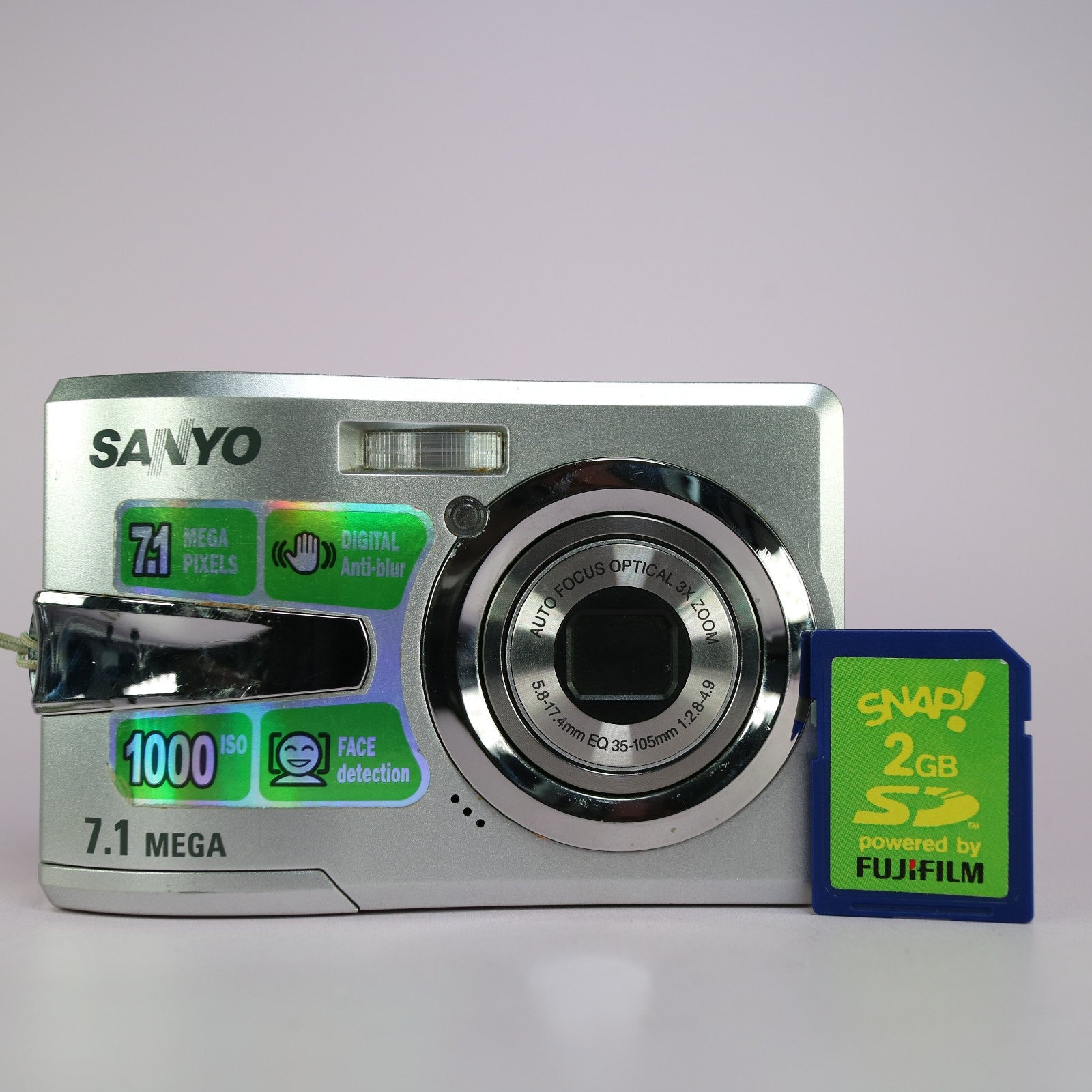 Sanyo VPC-S760 7.1MP Compact Digital Camera Silver Tested