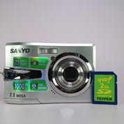 Sanyo VPC-S760 7.1MP Compact Digital Camera Silver Tested