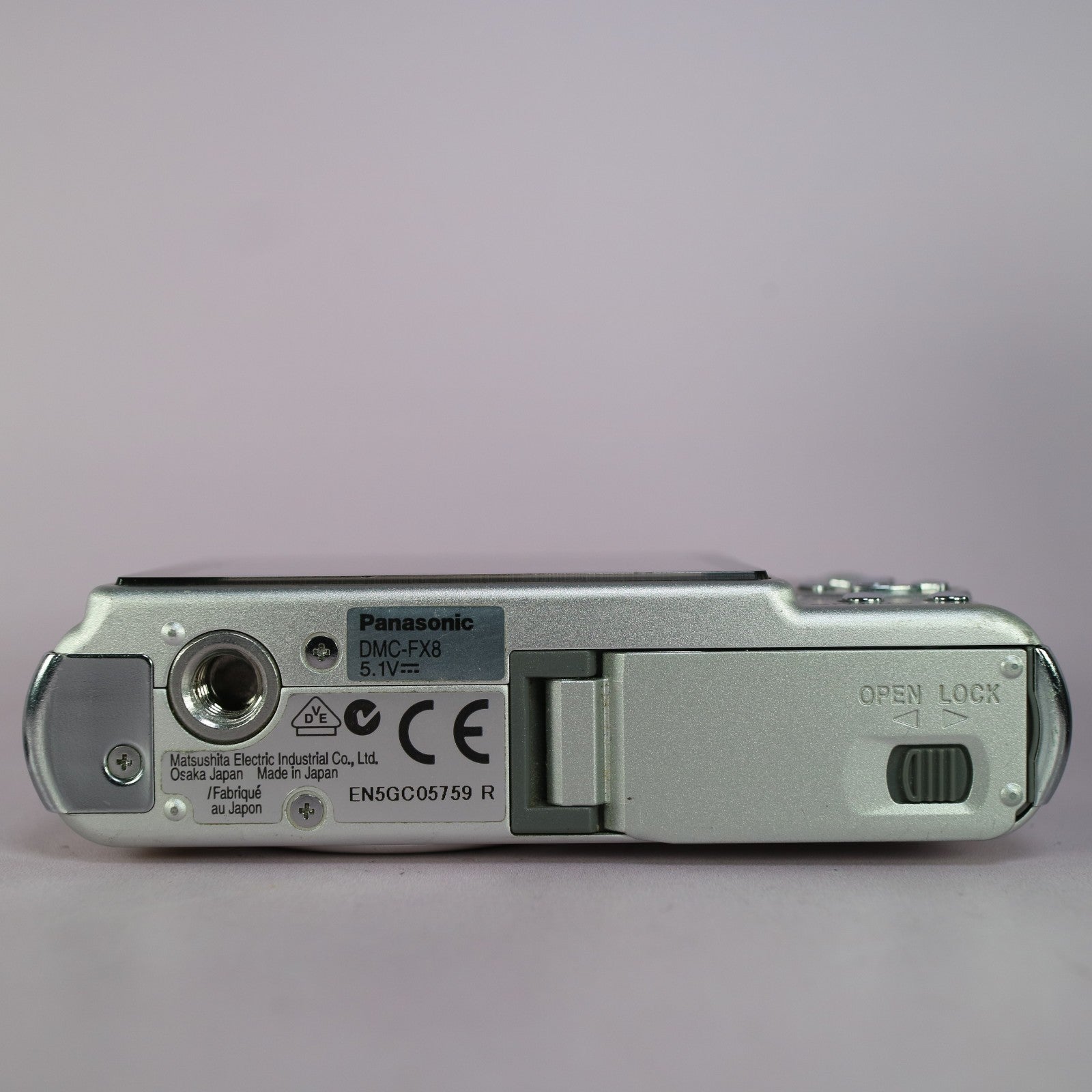 Panasonic Digital Camera Lumix DMC-FX8 5.0MP Silver Tested
