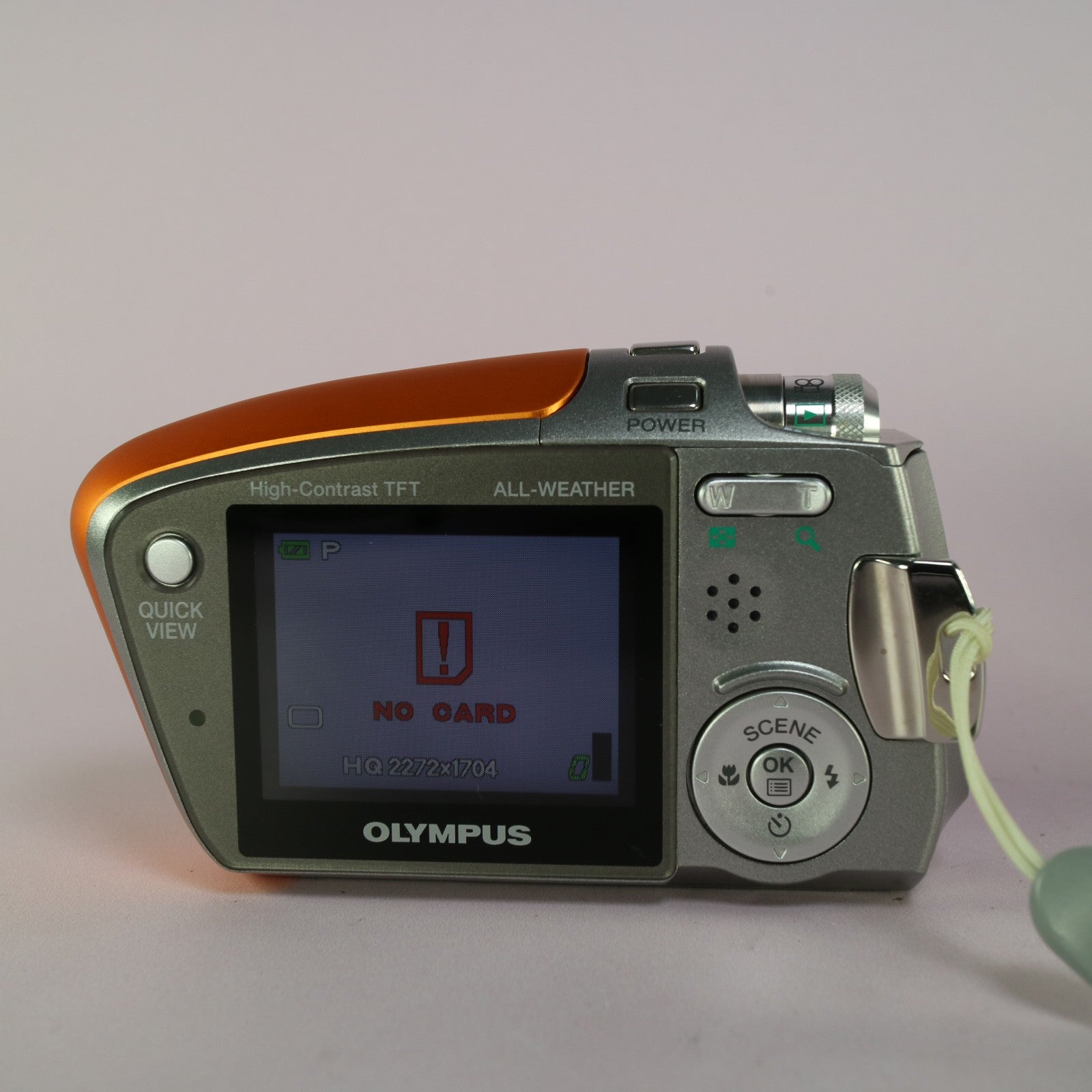 Olympus Digital Camera Mju Mini 4.0MP Orange Tested Full Set