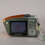 Olympus Digital Camera Mju Mini 4.0MP Orange Tested Full Set