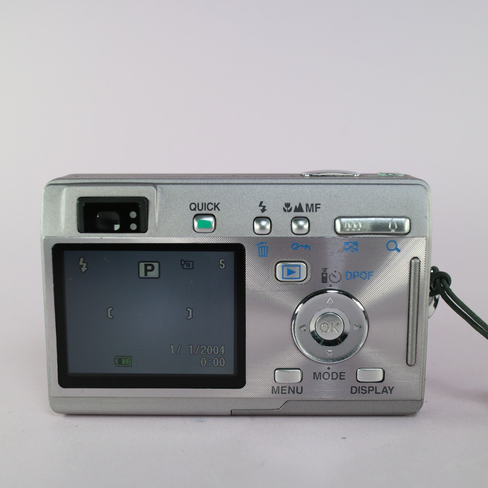 Pentax Digital Camera Optio S5i 5.0MP Silver Tested Full Working Set