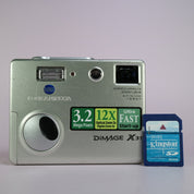 Minolta Dimage X31 3.2MP Compact Digital Camera Silver Tested