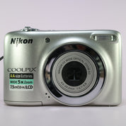Nikon Digital Camera Coolpix L25 10.1MP Silver Tested
