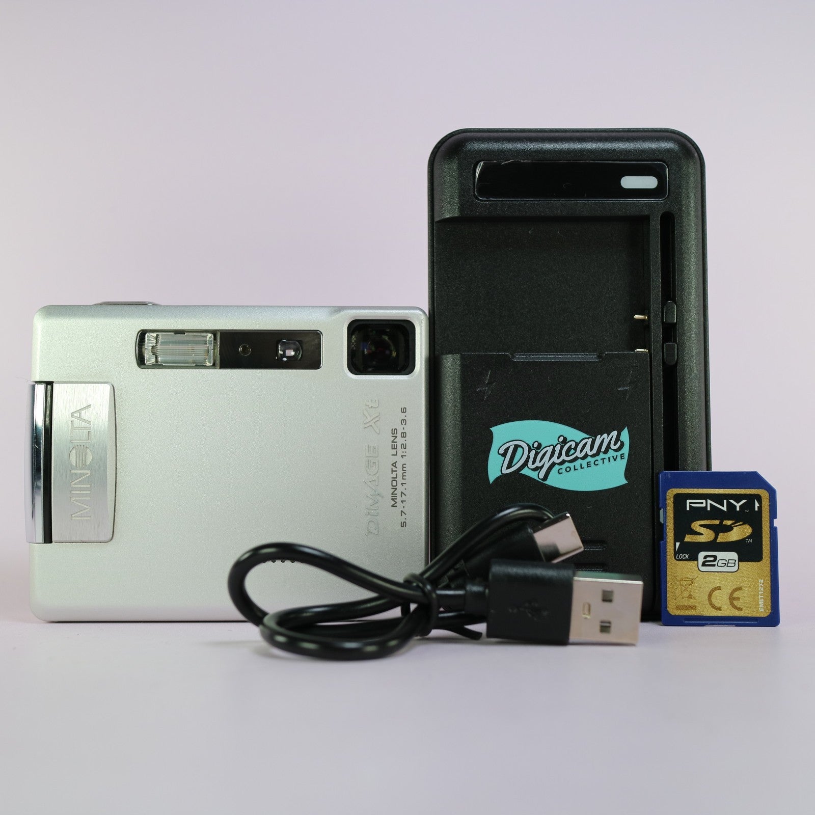 Minolta Dimage Xt 3.2MP Compact Digital Camera Silver Tested