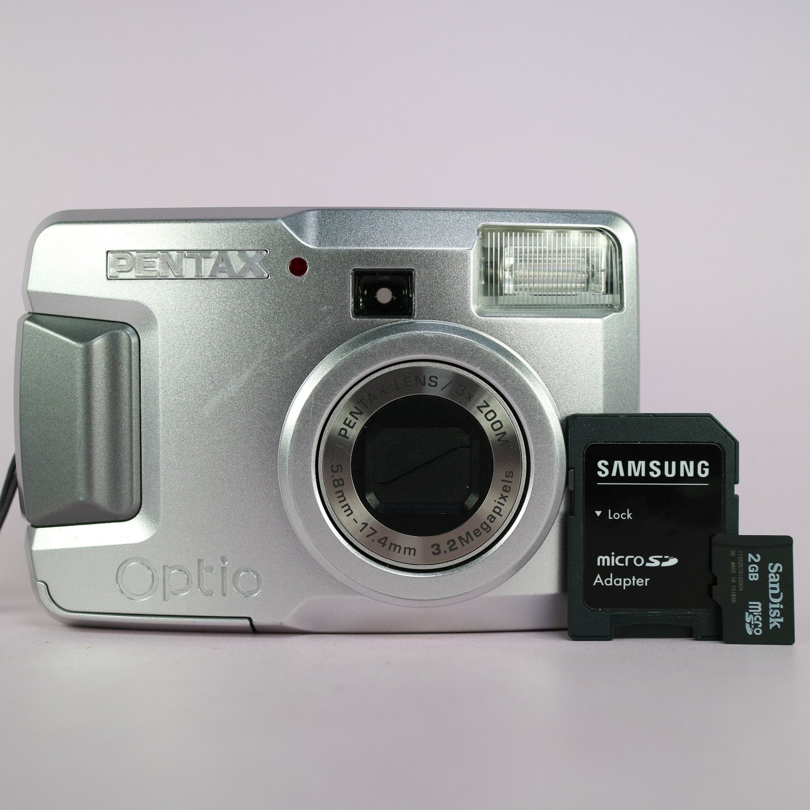 Pentax Optio 30 3.2MP Compact Digital Camera Silver Tested