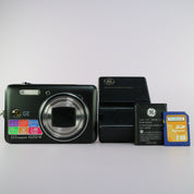 General Electric Digital Camera GE E1255W 12.2MP Black Tested Full Working Set