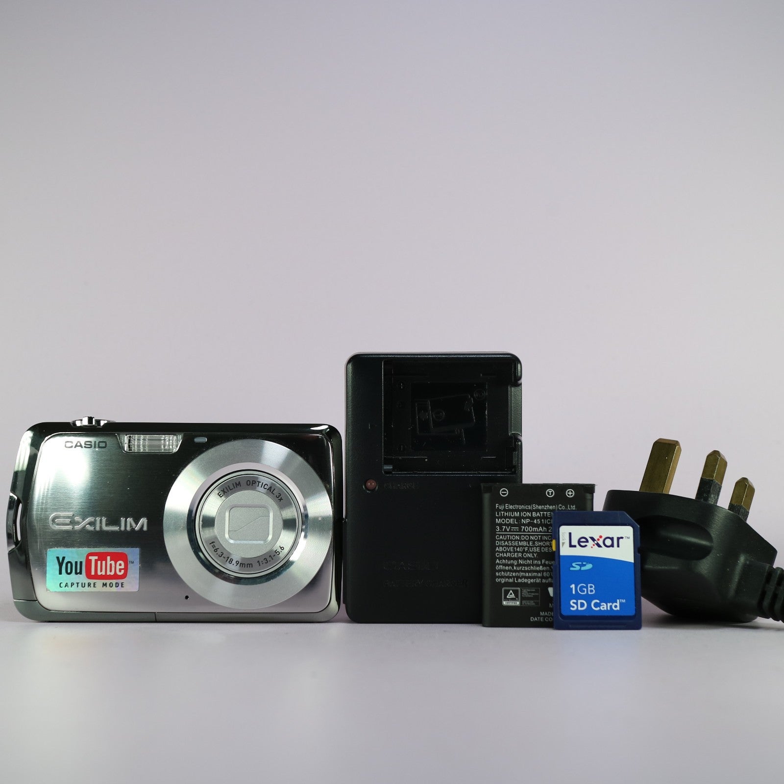 Casio Digital Camera Exilim EX-S6 12.1MP Silver Tested Full Working Set