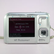 HP Photosmart M447 5.0MP Compact Digital Camera Silver Tested