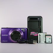 Fujifilm Digital Camera FinePix T350 14.0MP Purple Tested Full Working Set