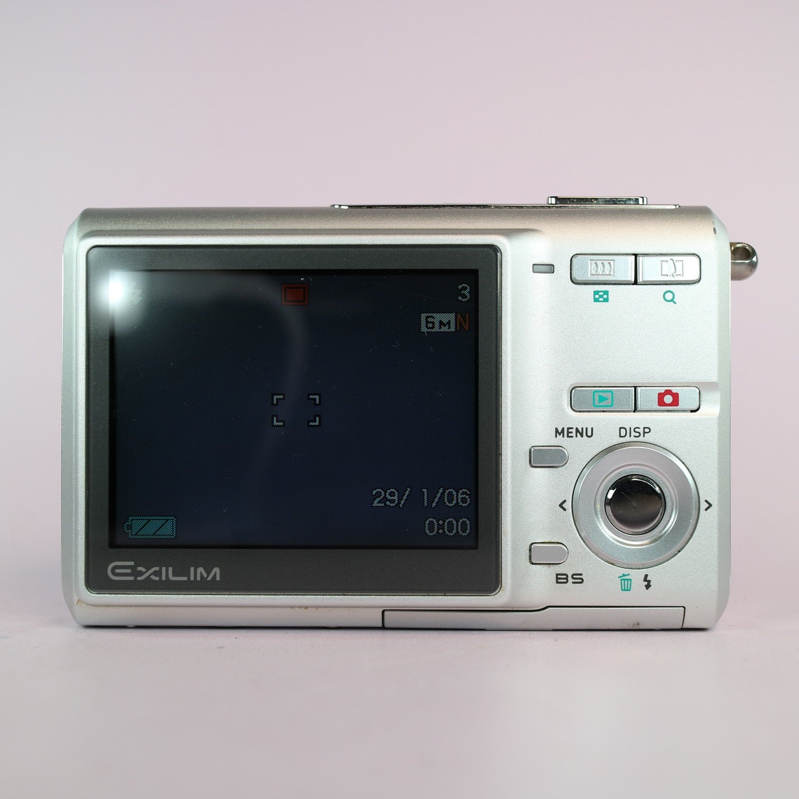 Casio Digital Camera Exilim EX-Z60 6.0MP Silver Tested Full Working Set