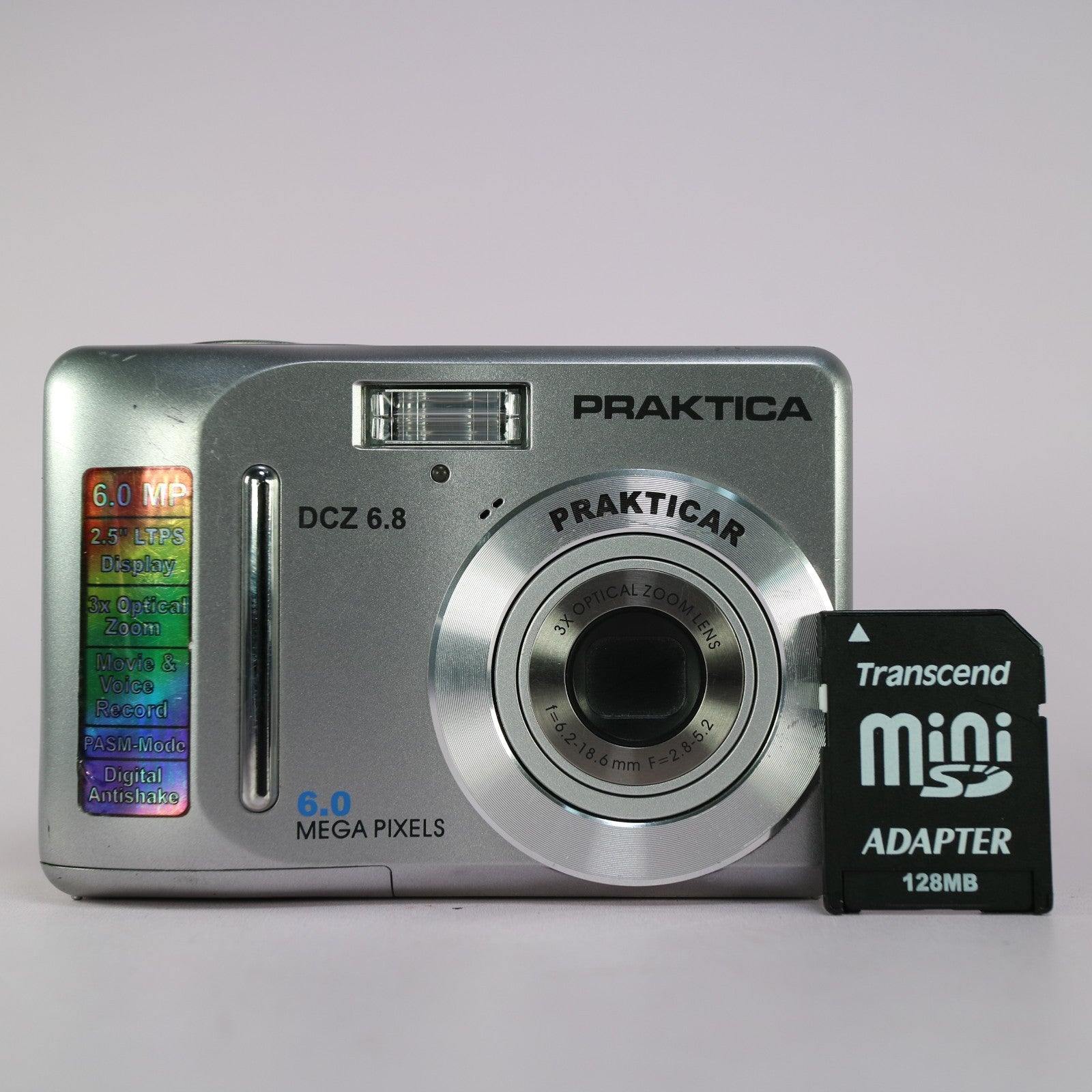 Praktica Digital Camera DCZ 6.8 6.0MP Silver Tested