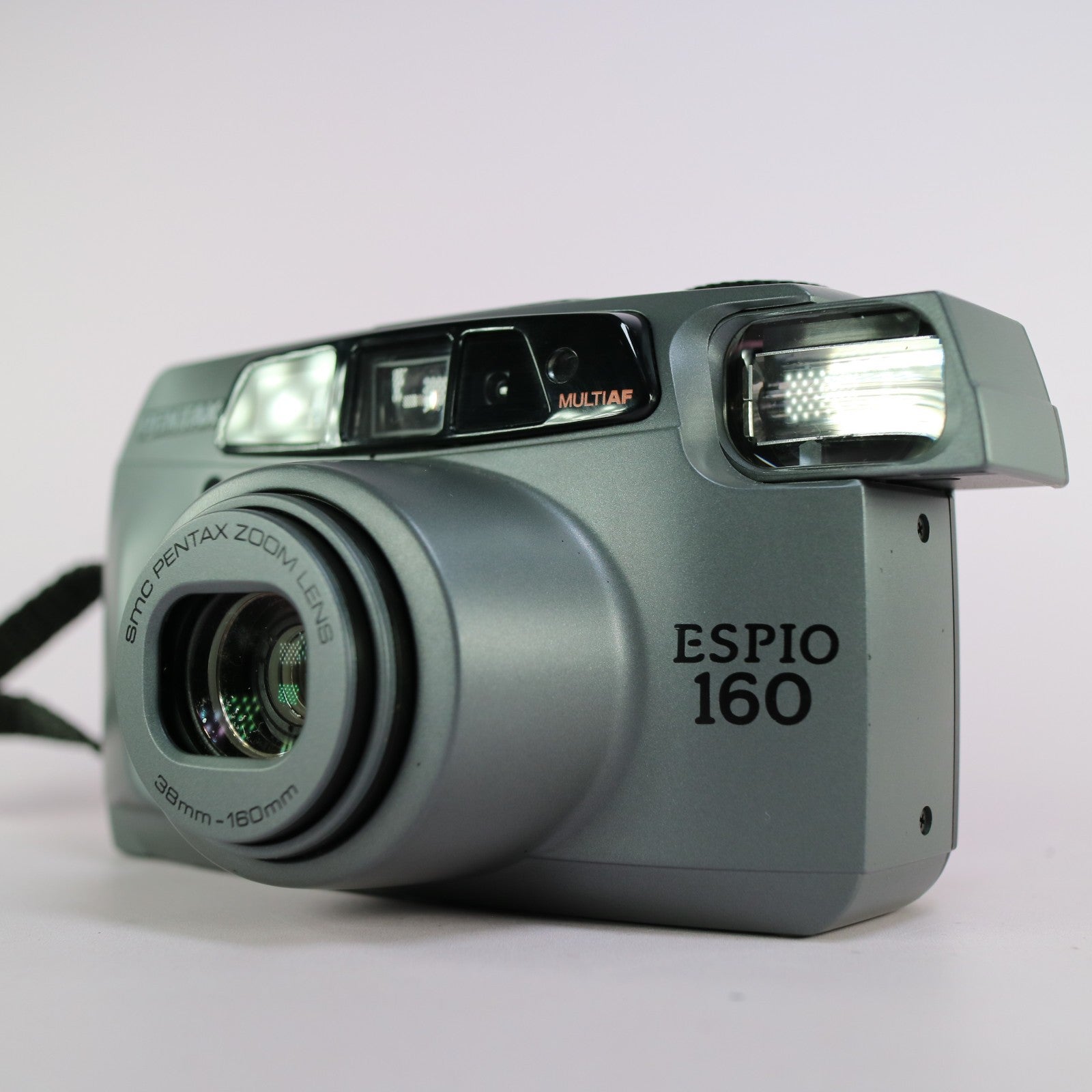 Pentax Espio 160 35mm Film Point and Shoot Camera Grey Tested