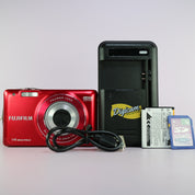Fujifilm Digital Camera FinePix JX520 14.0MP Red Tested Full Working Set