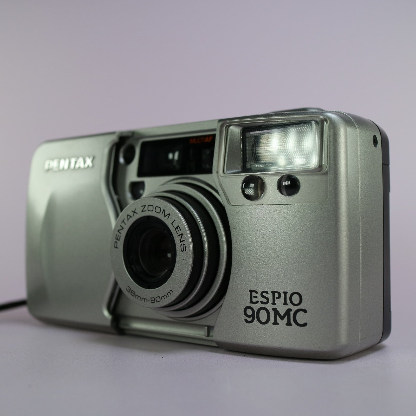 Pentax Espio 90MC 35mm Film Point and Shoot Camera Silver Tested