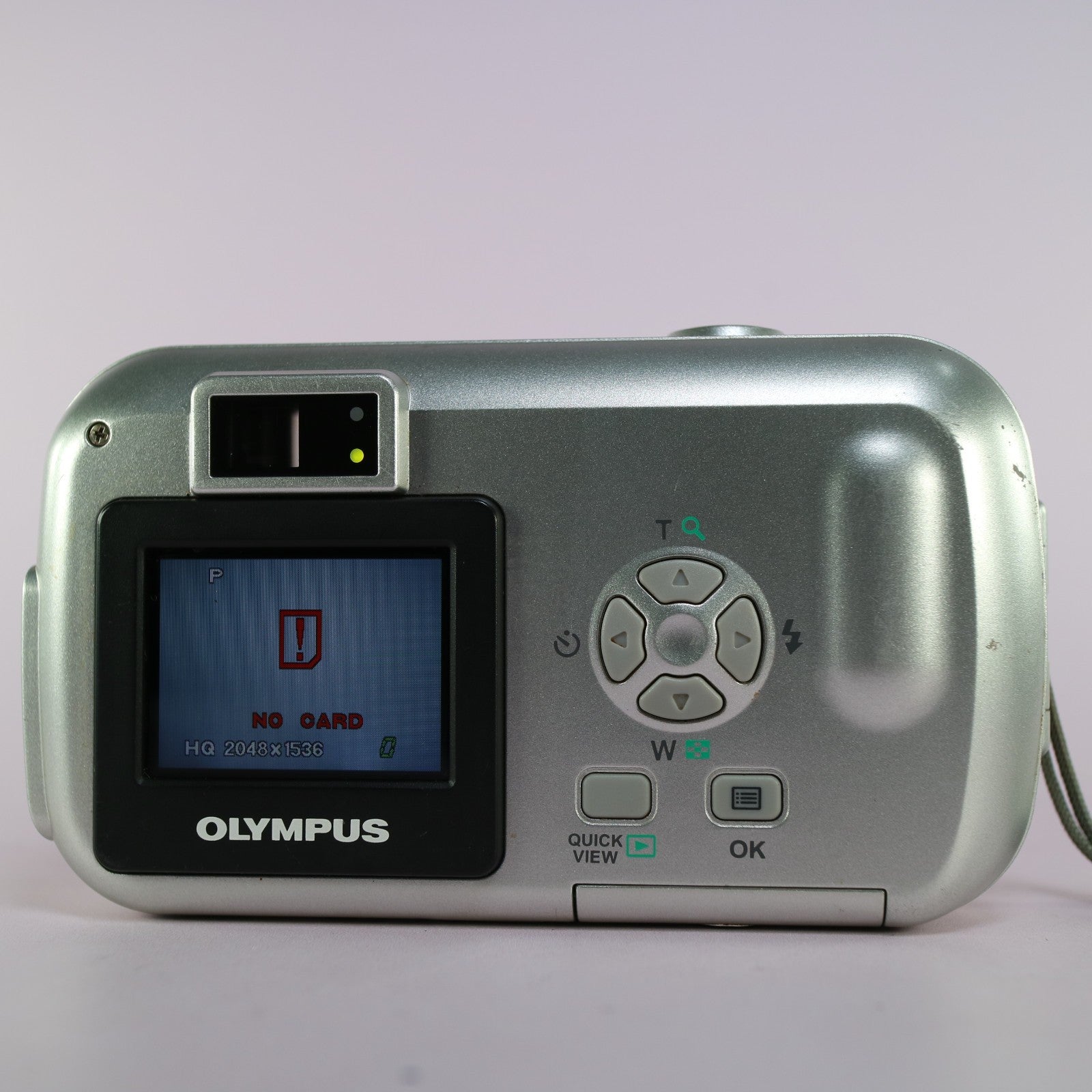 Olympus Camedia C-160 Zoom 2.0MP Compact Digital Camera Silver Tested