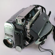 Sony Handycam DCR-TRV285E Handheld Digital8 8mm Camcorder Silver Tested Full Set