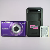 Fujifilm Digital Camera FinePix JX510 14.0MP Purple Tested Full Set