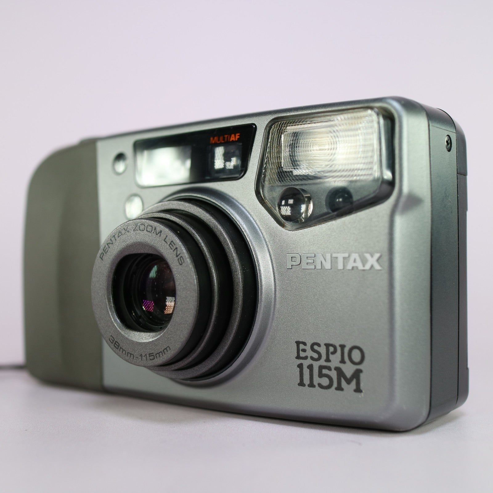 Pentax Espio 115M 35mm Film Point and Shoot Camera Silver Tested