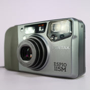 Pentax Espio 115M 35mm Film Point and Shoot Camera Silver Tested