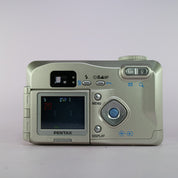 Pentax Digital Camera Optio 330GS 3.2MP Silver Flip Screen Tested