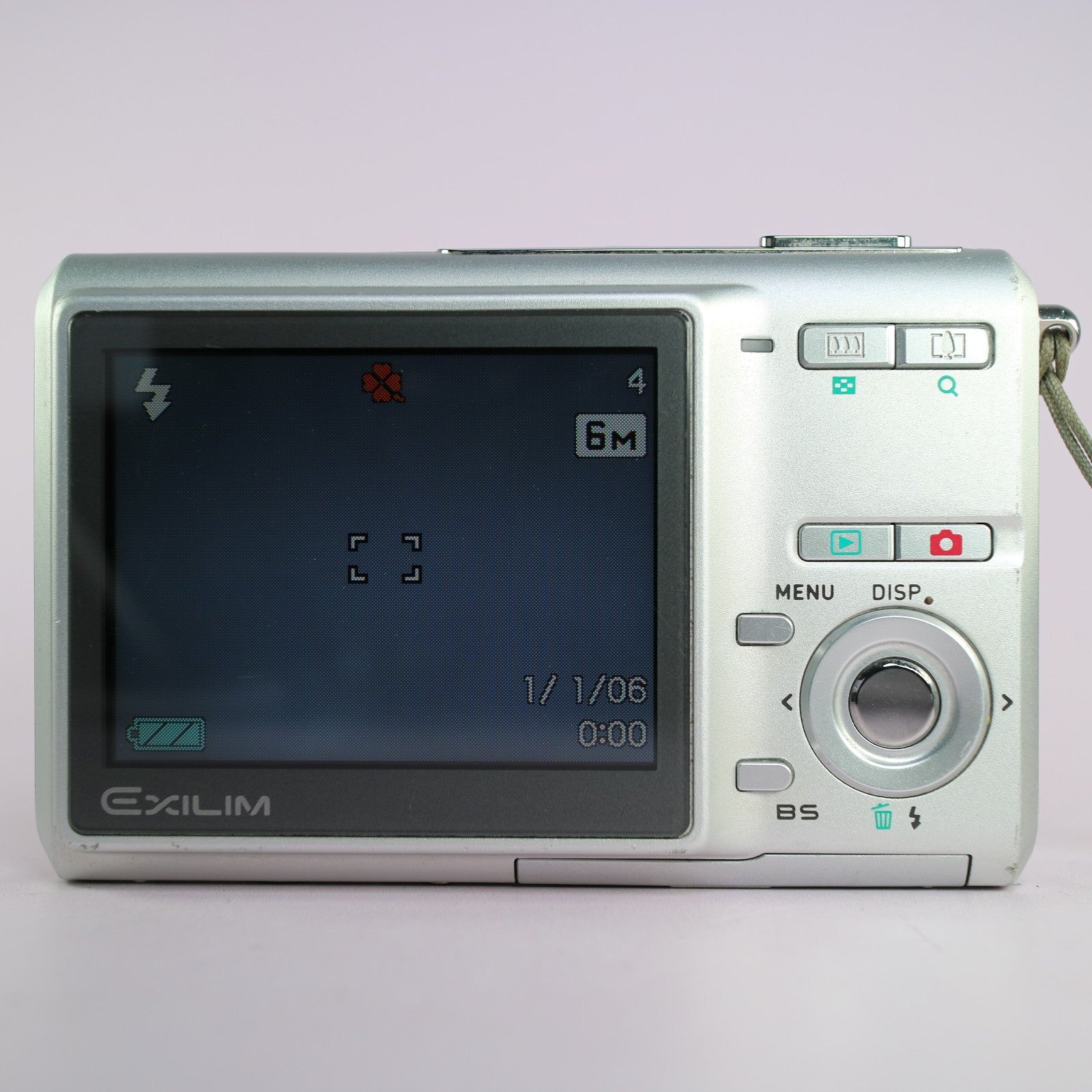 Casio Digital Camera Exilim EX-Z60 6.0MP Silver Tested Full Working Set
