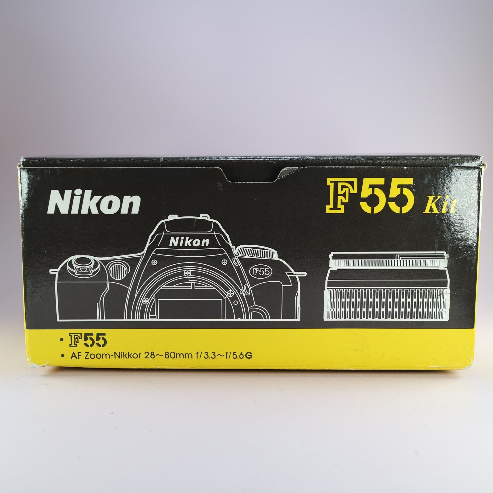 Nikon F55 Kit 35mm Film SLR Camera w/ AF-Nikkor 28-80mm f/3.3-5.6 Silver Tested