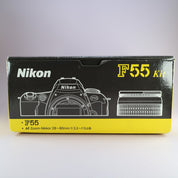 Nikon F55 Kit 35mm Film SLR Camera w/ AF-Nikkor 28-80mm f/3.3-5.6 Silver Tested