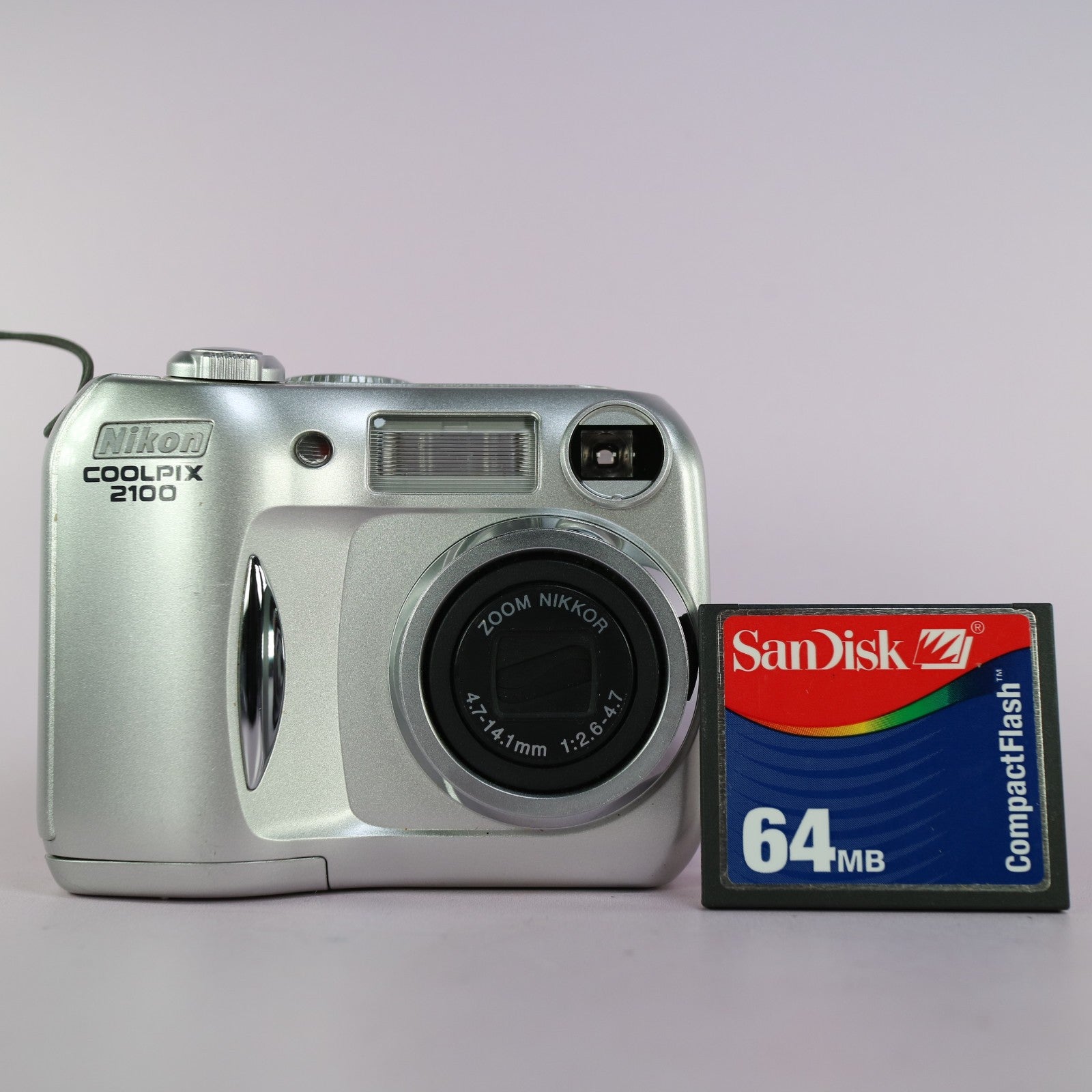 Nikon Digital Camera Coolpix 2100 2.0MP Silver Tested