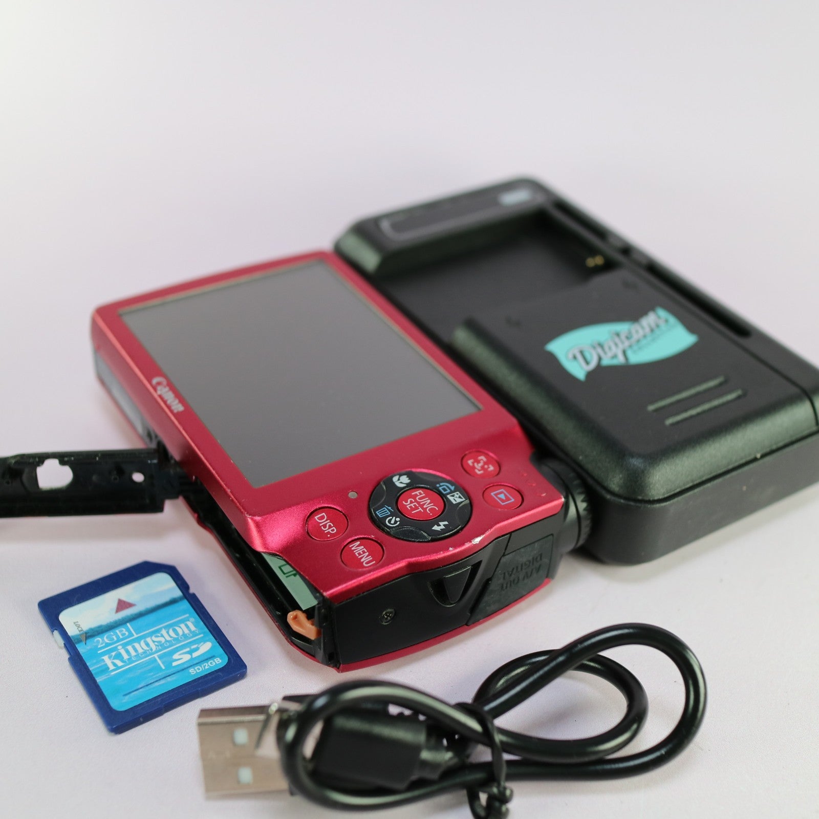 Canon Digital Camera PowerShot A3300 IS 16.0MP Red Tested