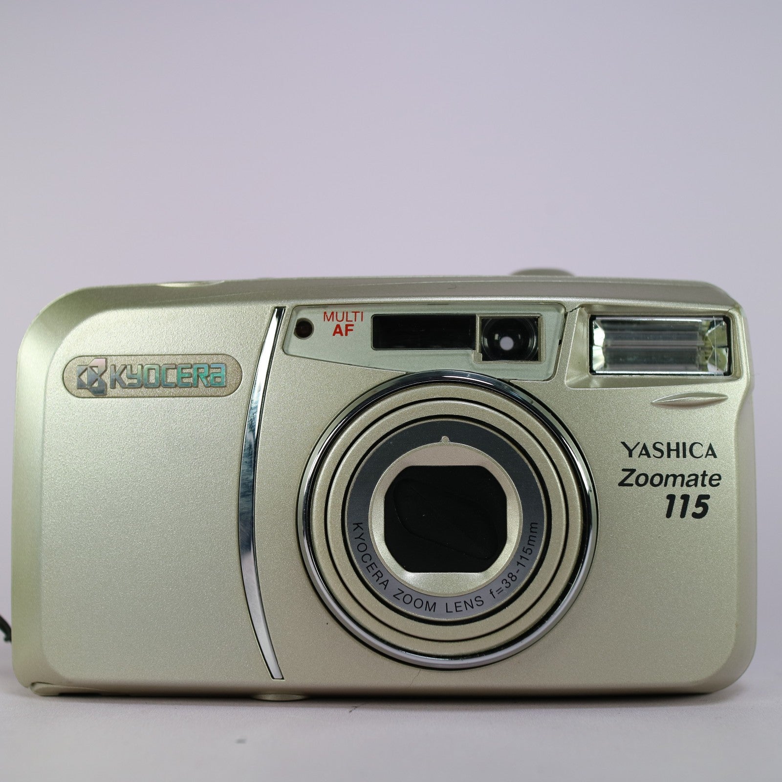 Yashica Zoomate 115 35mm Film Point and Shoot Camera Silver Tested