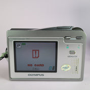 Olympus Digital Camera AZ-1 3.2MP Silver Tested With Battery and Charger