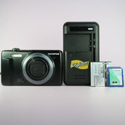 Olympus Digital Camera VR-350 16.0MP Black Tested Full Working Set