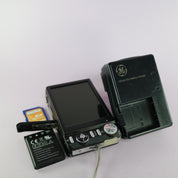 General Electric Digital Camera GE E1255W 12.2MP Black Tested Full Working Set