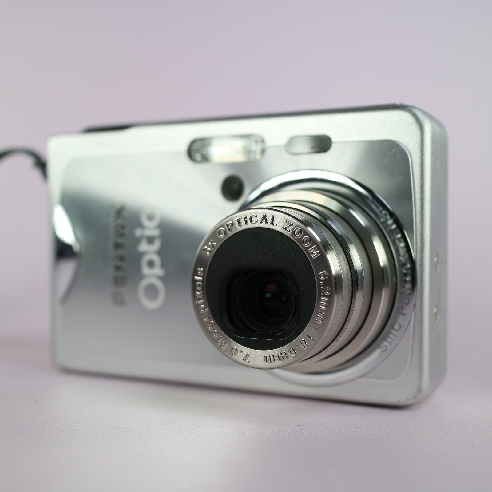 Pentax Digital Camera Optio S7 7.0MP Silver Tested Full Working Set