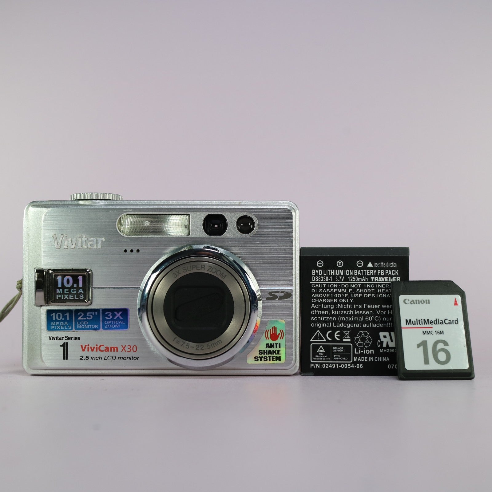 Vivitar Vivicam X30 10.1MP Digital Camera Silver Tested Full Working Set