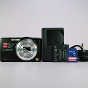 Panasonic Digital Camera Lumix DMC-SZ1 16.1MP Black Tested Full Working Set