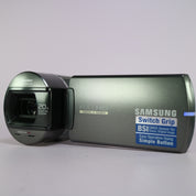 Samsung HMX-Q10TP Handheld High Definition Camcorder Silver Tested Full Set