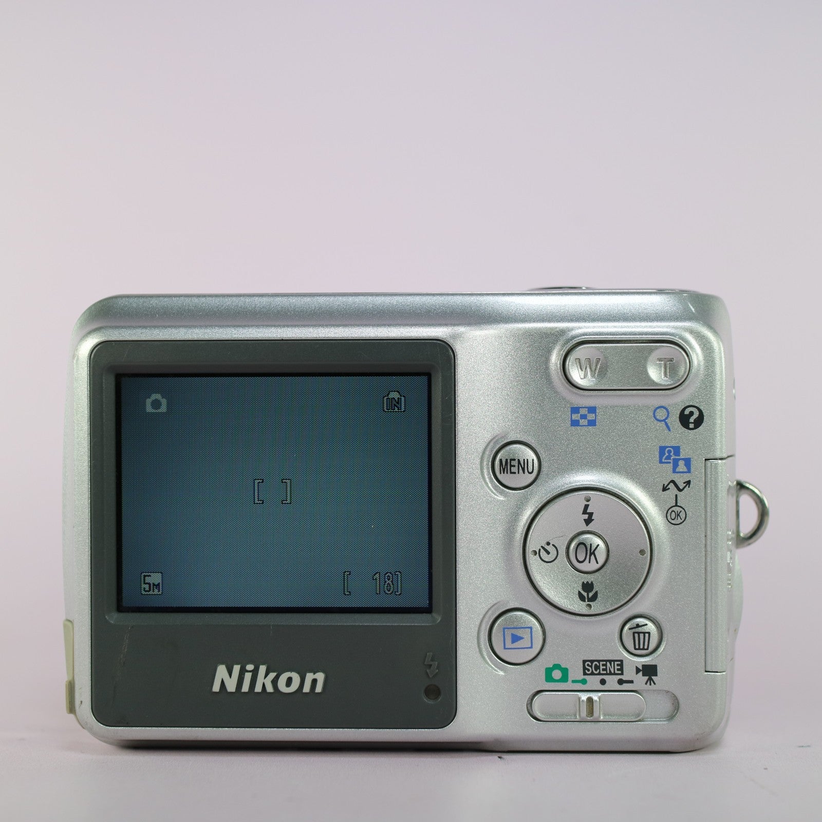 Nikon Digital Camera Coolpix L3 5.1MP Silver Tested